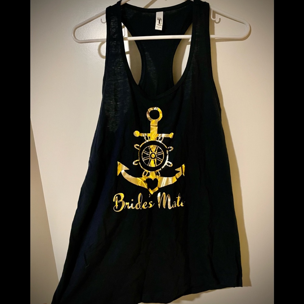 Bride’s Mate nautical racer back tank top - size large - NEW